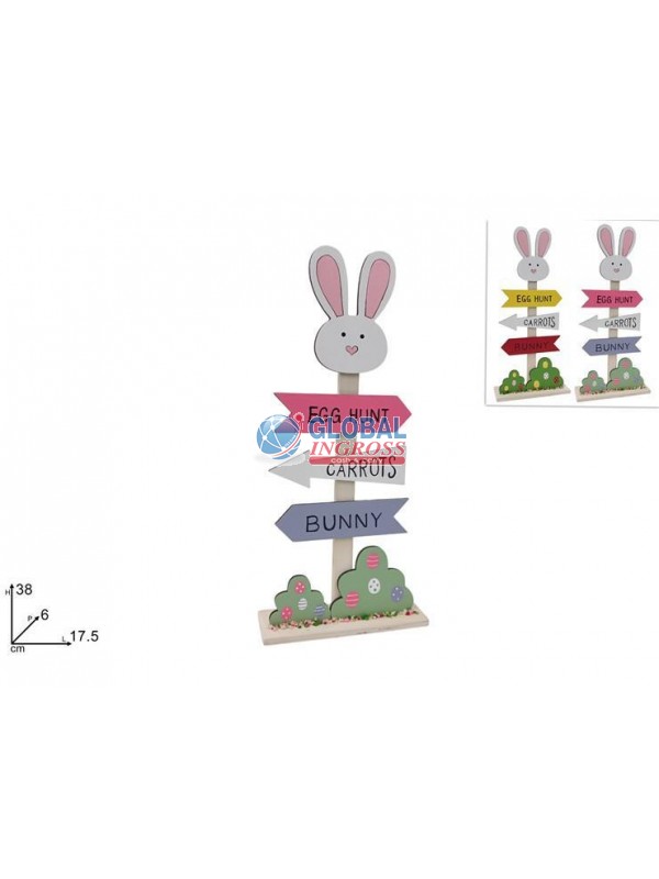 INSEGNA PASQUA LEGNO 38cm
