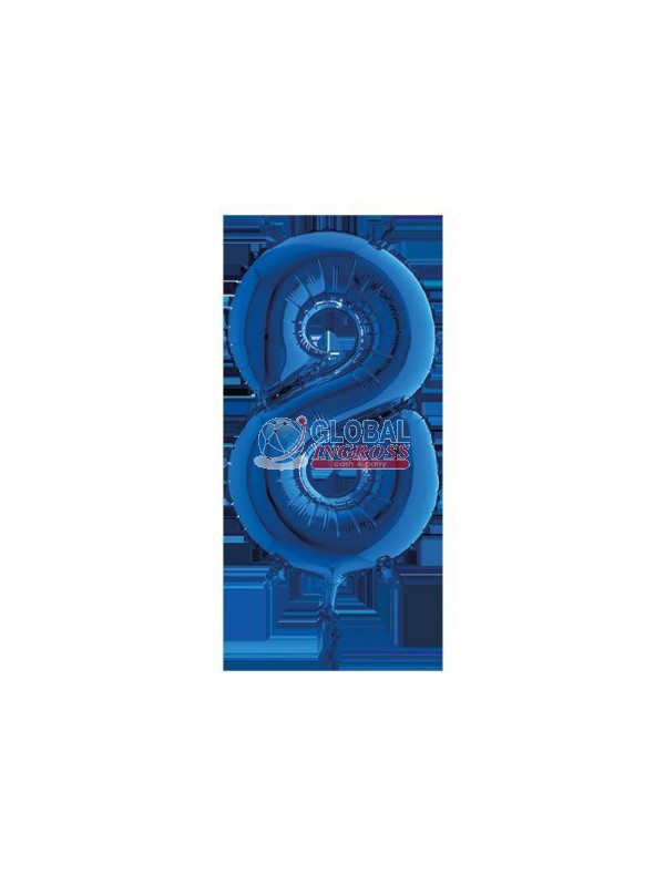 MYLAR NUMERO SMALL BLU 8