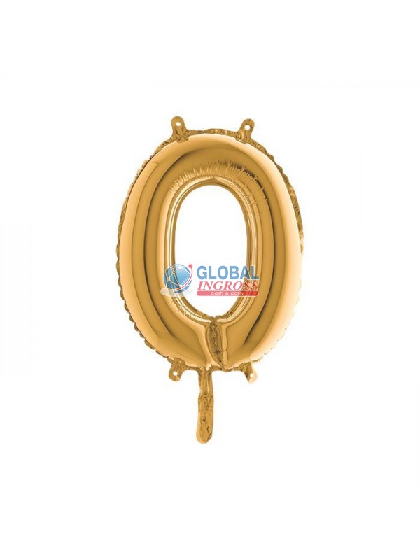 MYLAR NUMERO MEDIO ORO 0 36cm