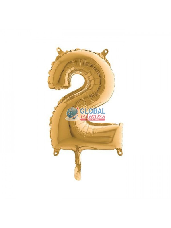 MYLAR NUMERO MEDIO ORO 2 36cm