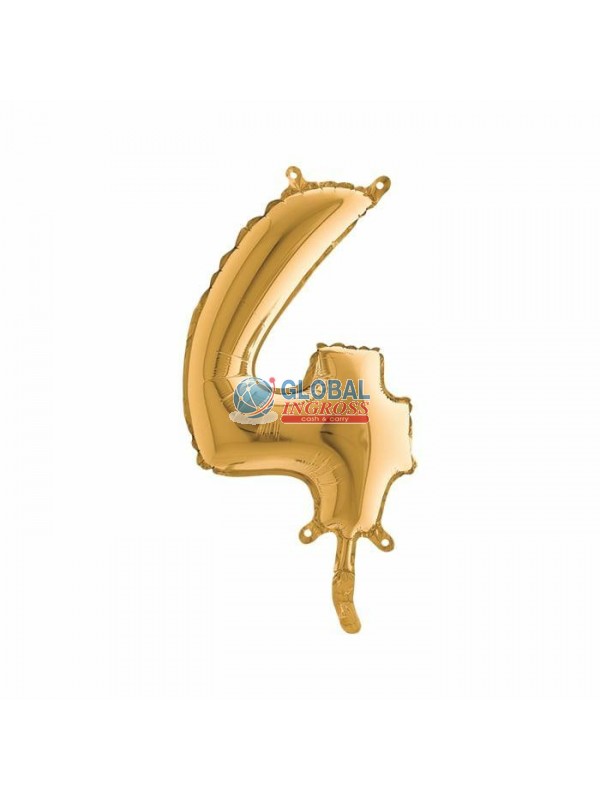 MYLAR NUMERO MEDIO ORO 4 36cm