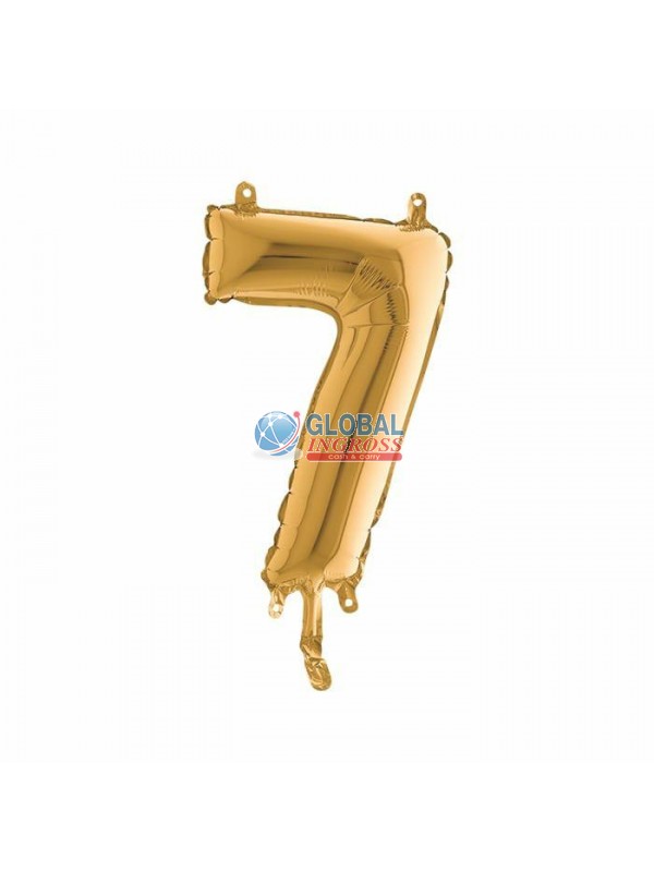 MYLAR NUMERO MEDIO ORO 7 36cm