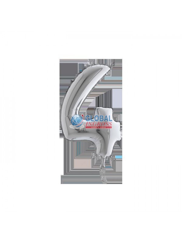 MYLAR NUMERO SMALL ARGENTO 4