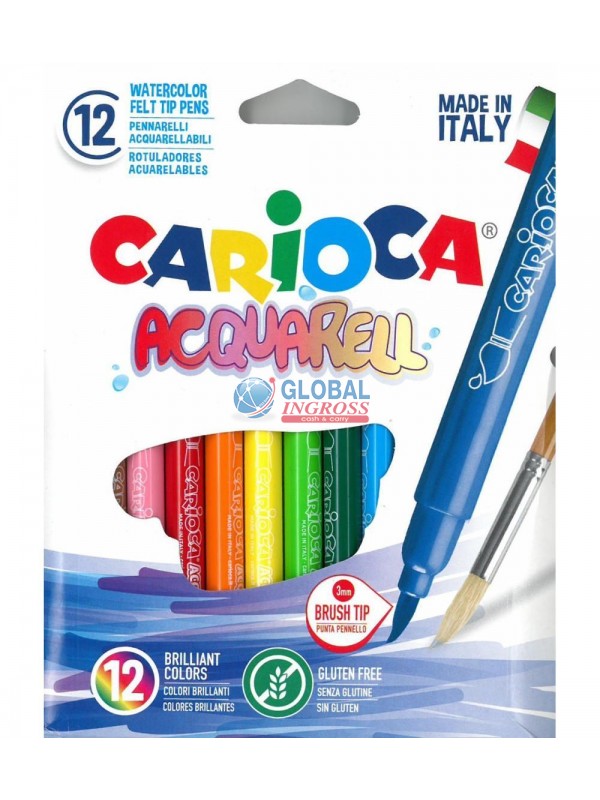 PENNARELLI ACQUARELLABILI CARIOCA 12pz