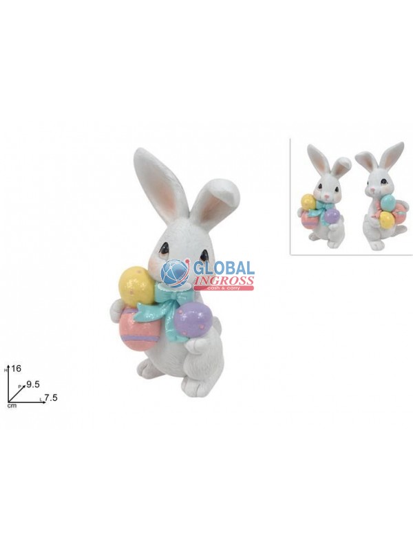 CONIGLIO 16cm C/3 UOVA ASS.