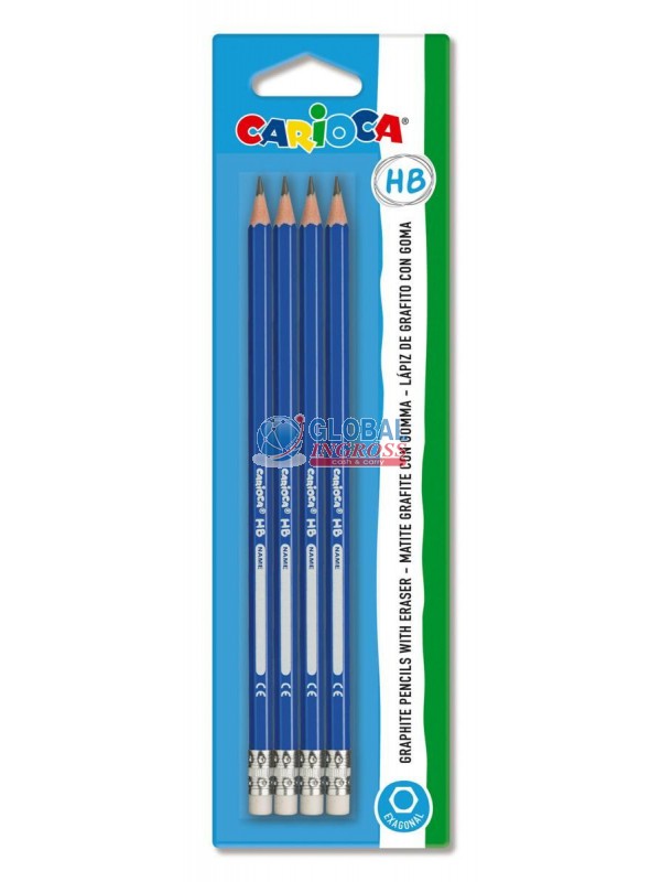 MATITE CARIOCA HB C/GOMMA 4pz