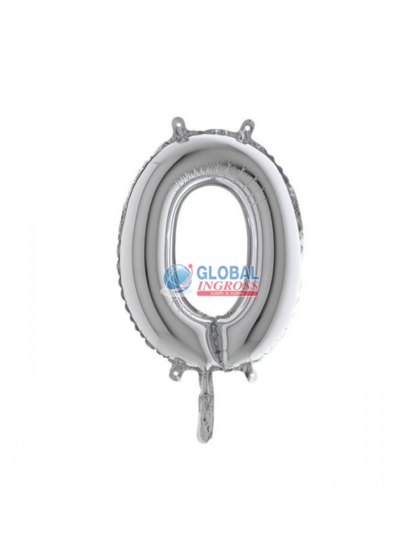 MYLAR NUMERO MEDIO ARGENTO 0 36cm