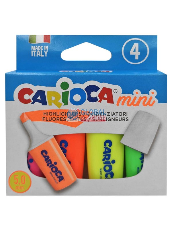 EVIDENZIATORI MINI 4pz CARIOCA