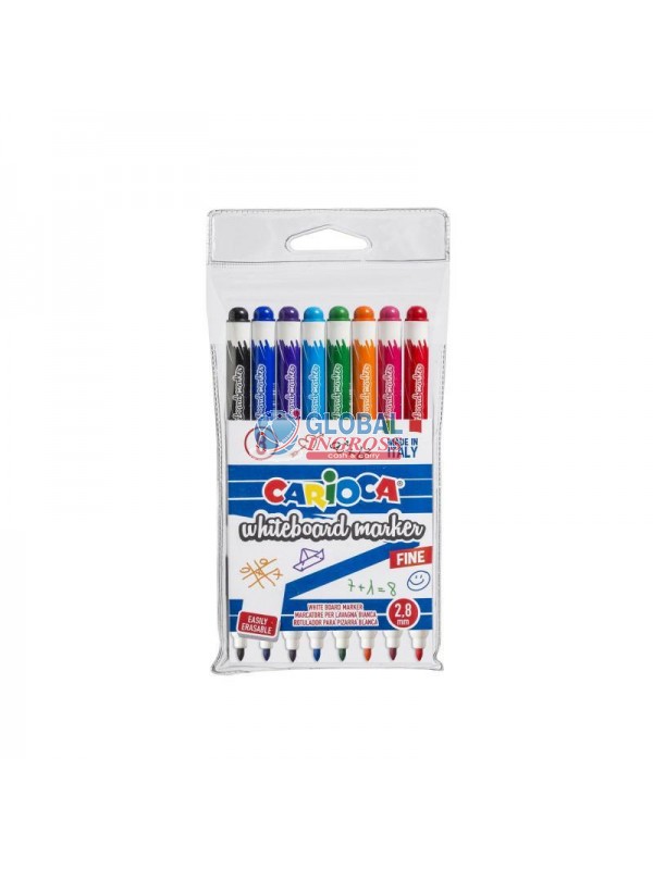 MARCATORI P.FINE 8 COLORI X LAVAGNA BIANCA