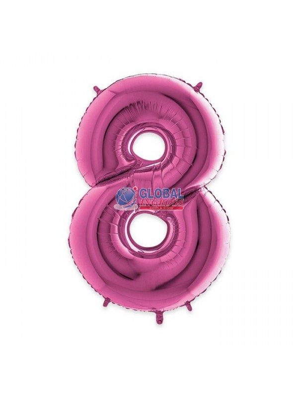 MYLAR NUMERO FUXIA 8