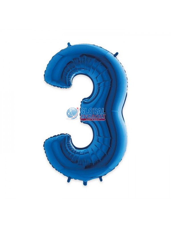 MYLAR NUMERO BLU 3 1mt