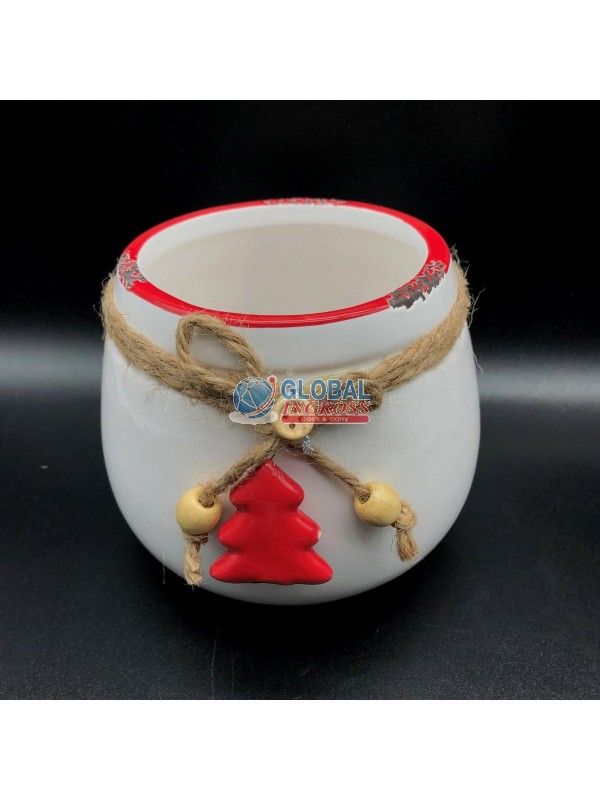 CACHE-POT C/JUTA BIANCO