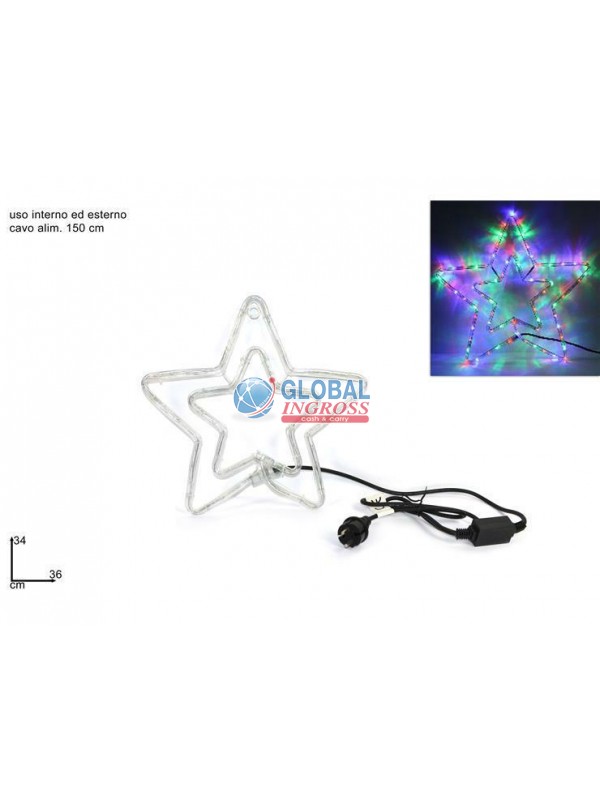 DOPPIA STELLA LED MULTICOLOR