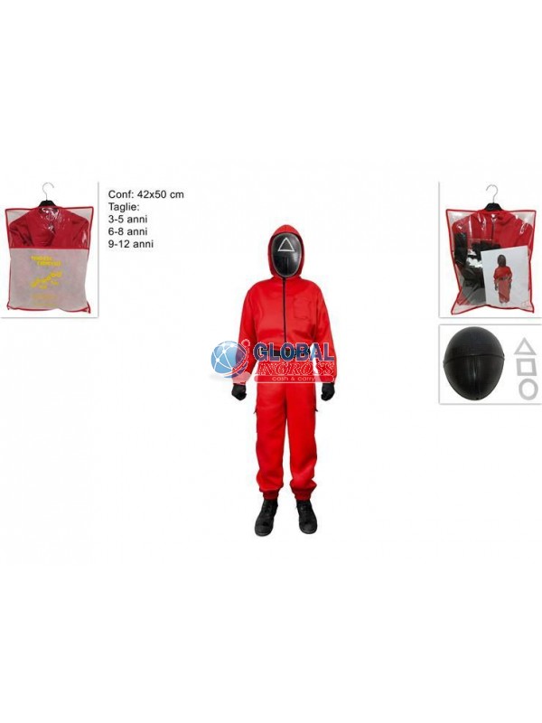 COSTUME PERSONAGGIO BIMBO + MASCHERA C/ADESIVI TG.ASS.