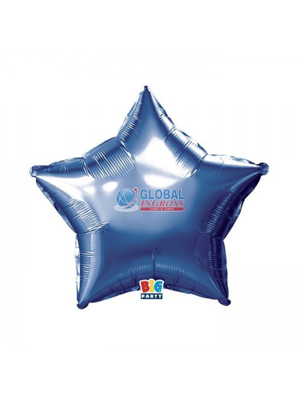 MYLAR STELLA 45cm BLU METAL 18"