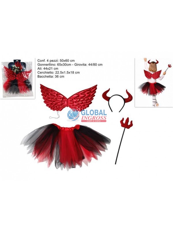 SET GONNELLINO DIAVOLESSA C/ACCESSORI 4pz