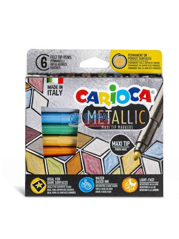 PENNARELLI METALLIC MAXI DA 6 CARIOCA