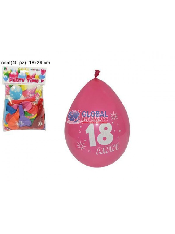 PALLONCINI 18 ANNI 40 PZ