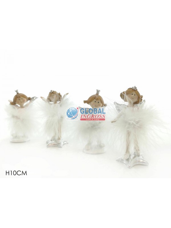 ANGELO IN PIEDI C/PIUMESILVER BIANCO