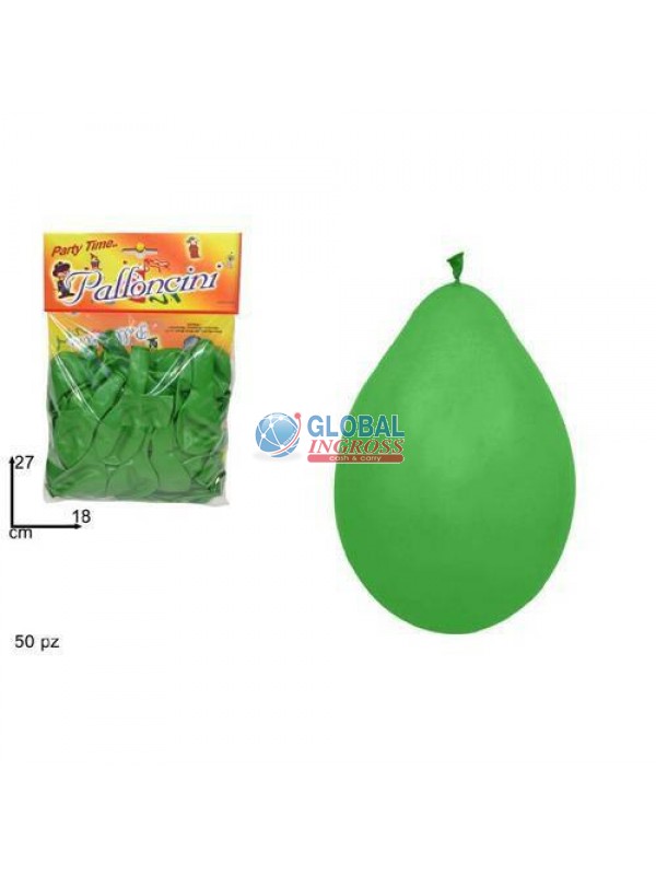 PALLONCINI MONOCOLORE VERDE 50 PZ