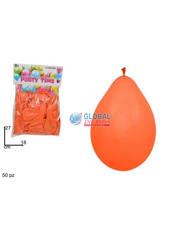 PALLONCINI.MONOCOLORE ARANCIO 50pz