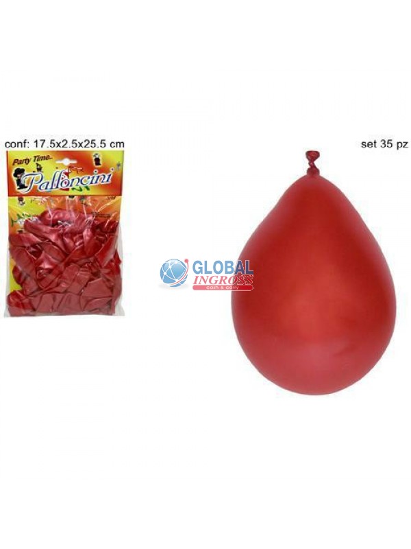 PALLONCINI METAL ROSSO 35pz