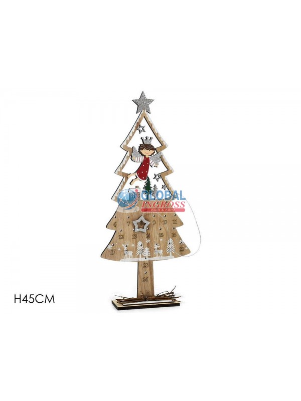 ALBERO CALENDARIO C/ANGELO 45cm