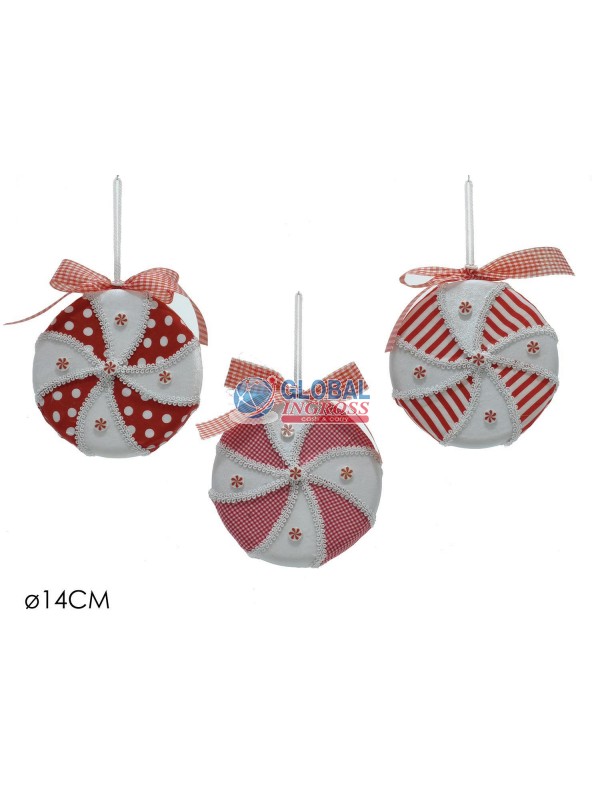 APPENDINO CARAMELLA 14cm BIANCO ROSSO