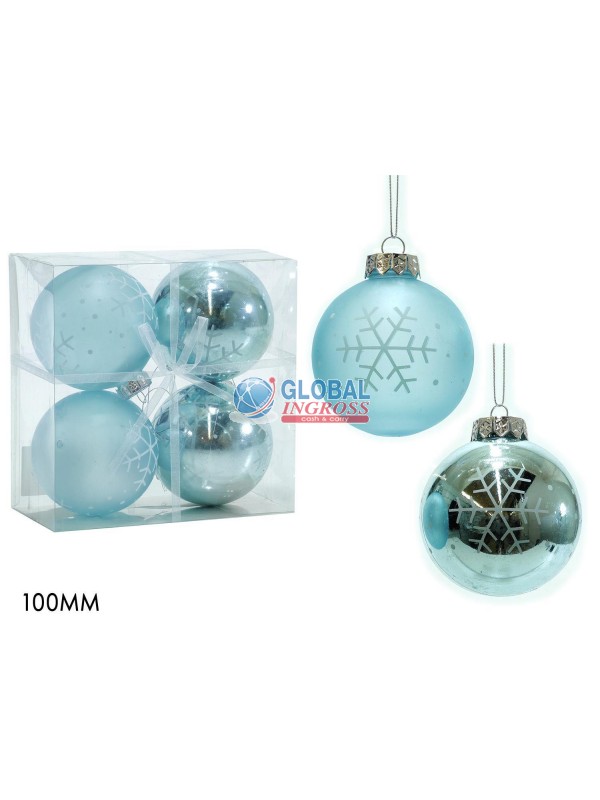 PALLE CELESTE C/FIOCCO NEVE 100mm 4pz