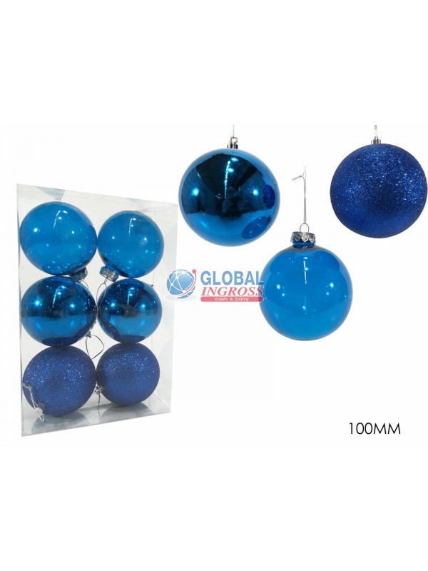 PALLE BLU 6pz 100mm