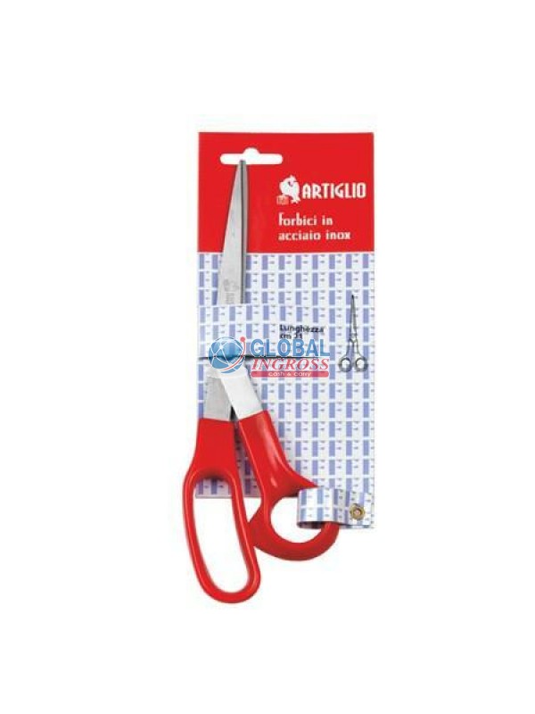 FORBICI MANICO ABS ROSSO 21cm