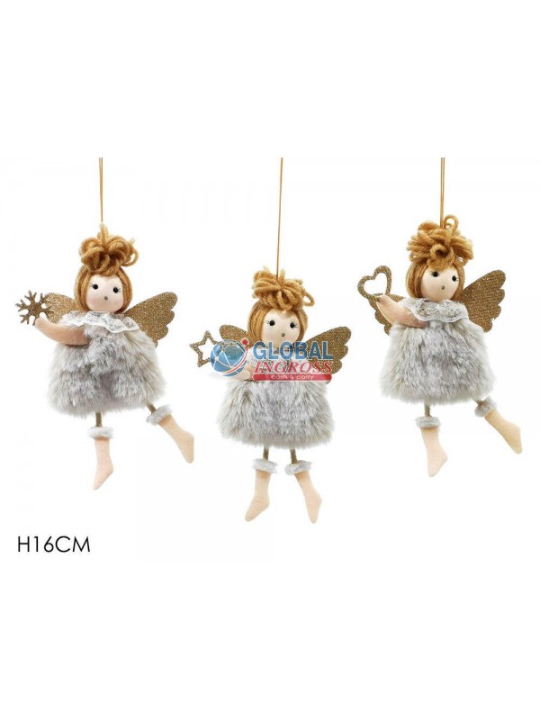 APPENDINO ANGELO PELLICCIA BIANCO/ORO 16cm
