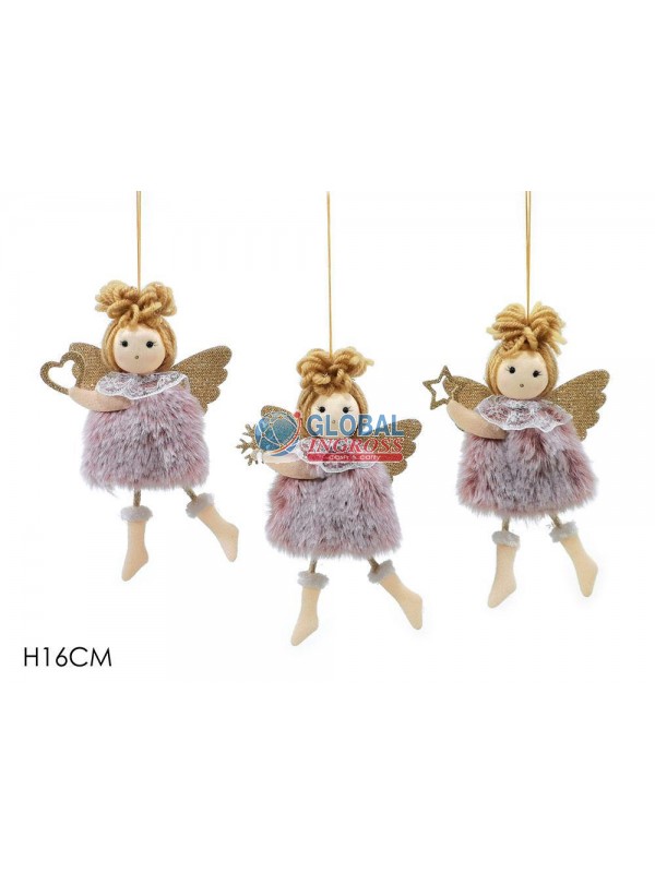 APPENDINO ANGELO PELLICCIA ROSA/ORO 16cm