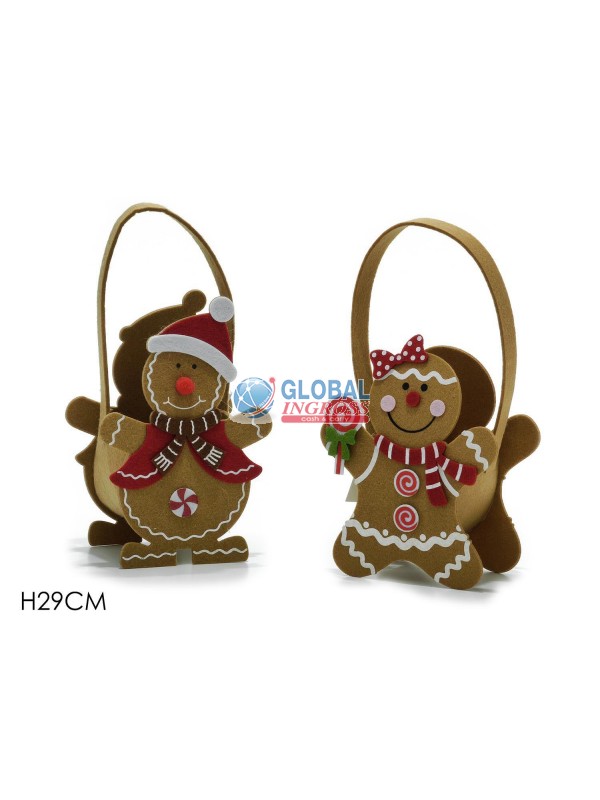 CESTINO FELTRO PAN DI ZENZERO 29cm