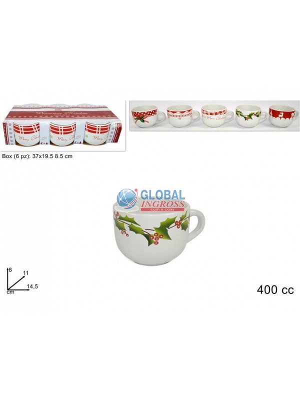 SET 6 TAZZE NATALE 400cc