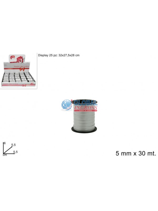 NASTRINO OPACO mm5x30mtSILVER