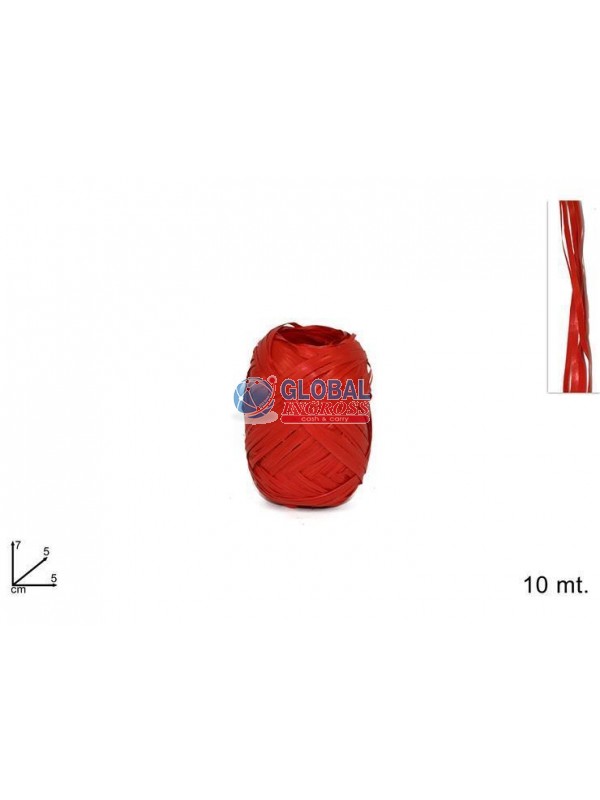 NASTRO RAFFIA ROSSO 10mt