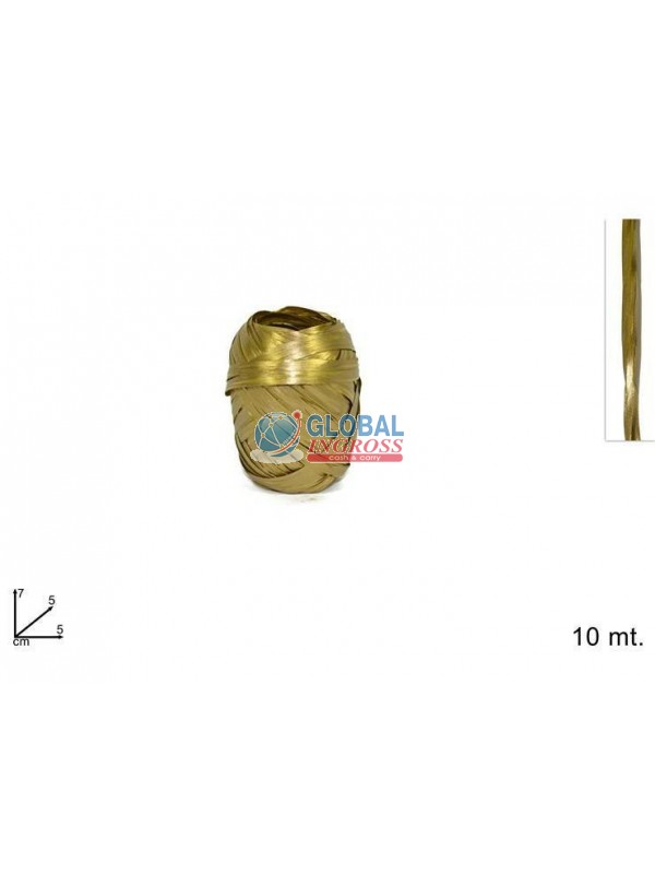 NASTRO RAFFIA ORO 10mt