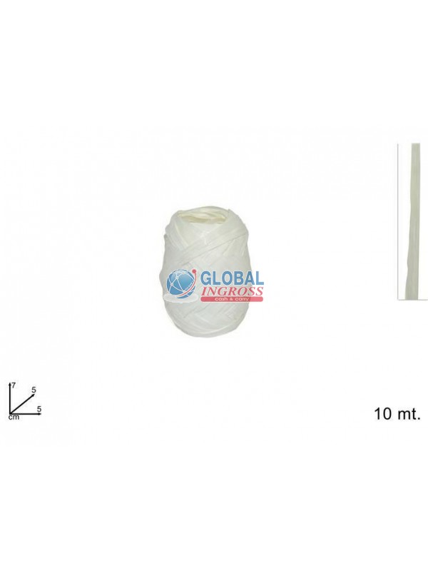 NASTRO RAFFIA BIANCO 10mt