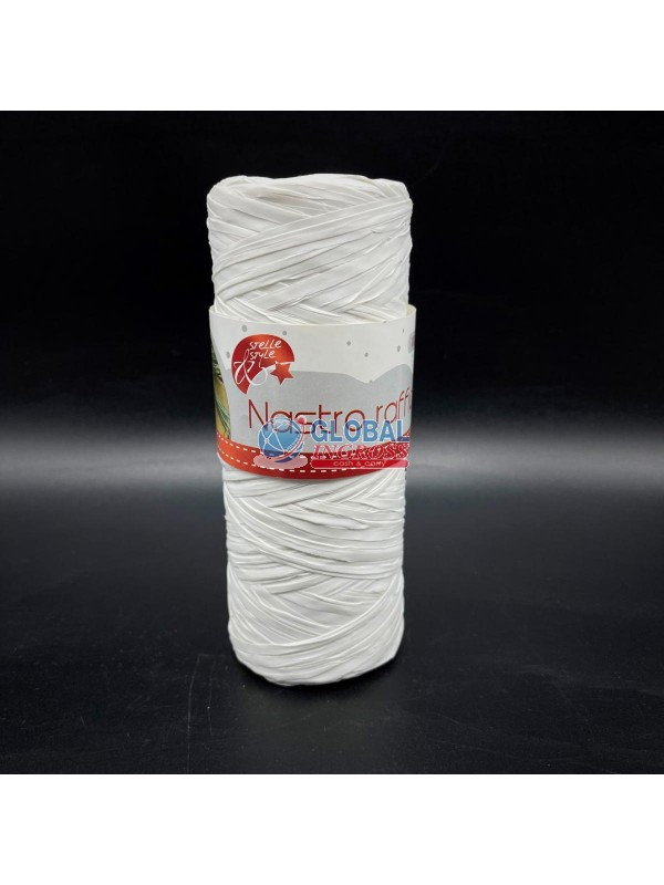 NASTRO RAFFIA BIANCO 100mt
