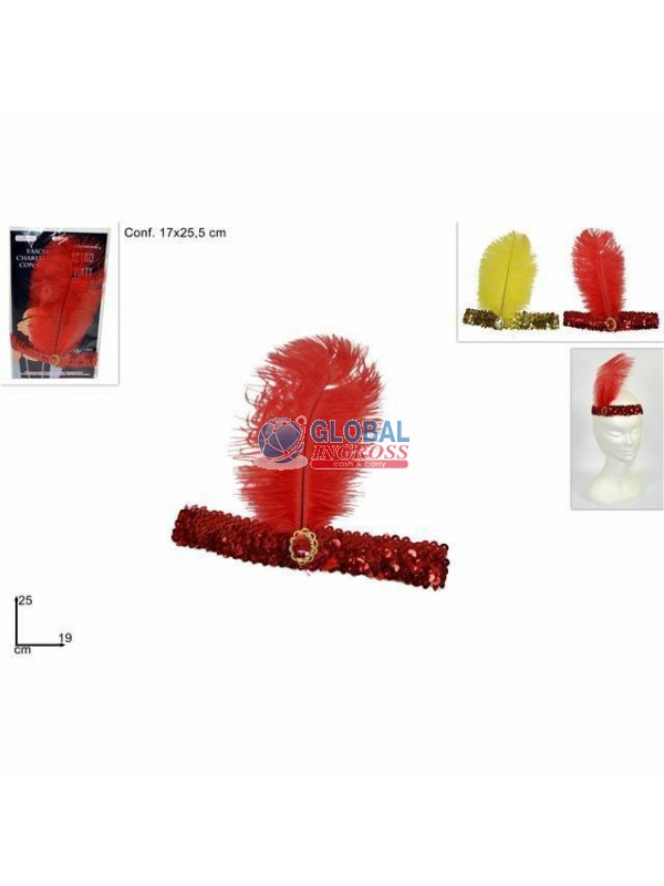 FASCIA CAPELLI C/PIUME