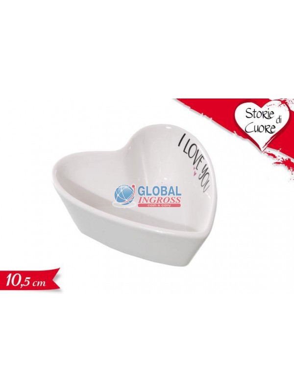 SVUOTA TASCHE CERAMICA CUORE I LOVE YOU