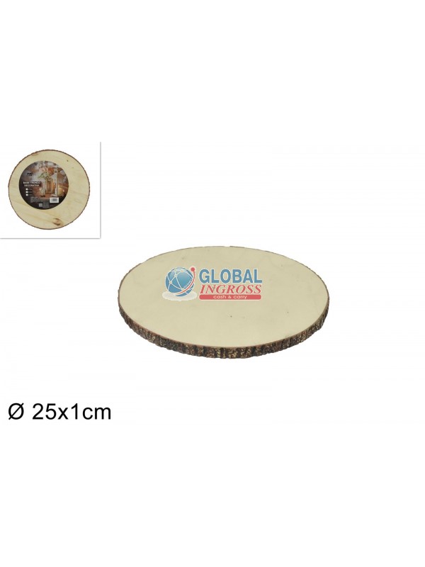 SOTTOPIATTO BASE LEGNO 25cm H1cm