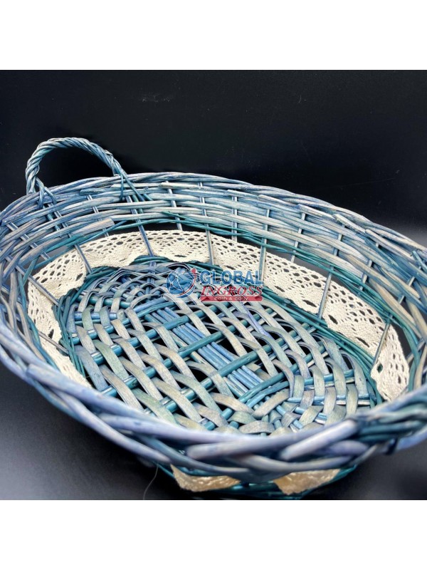 CESTA OVALE C/BORDO MERLETTO SPRING