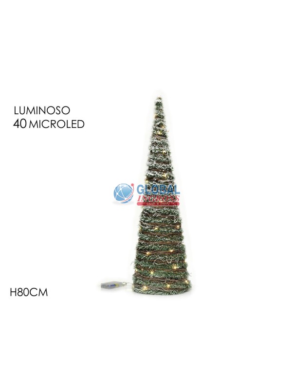 ALBERO CONO C/RAMI 80cm40 LED