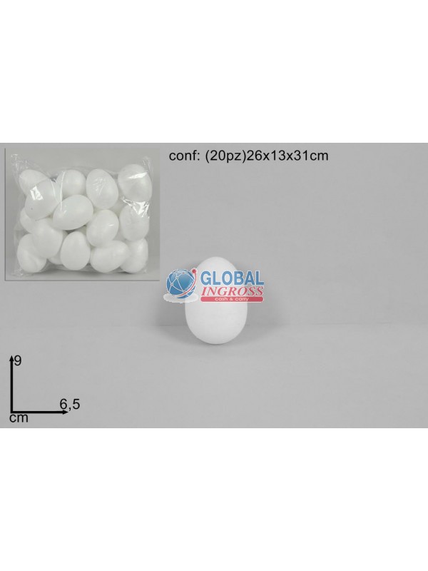 UOVA POLISTIROLO 9cm 20pz