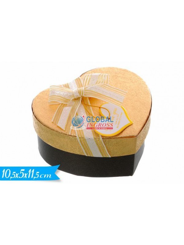 SCATOLA CUORE ORO 10x5x11