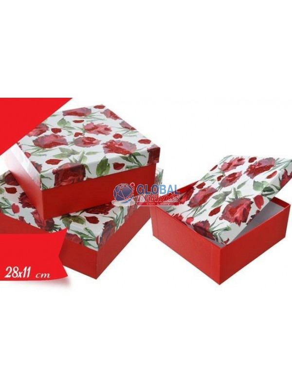 SCATOLA ROSE 28x28x11