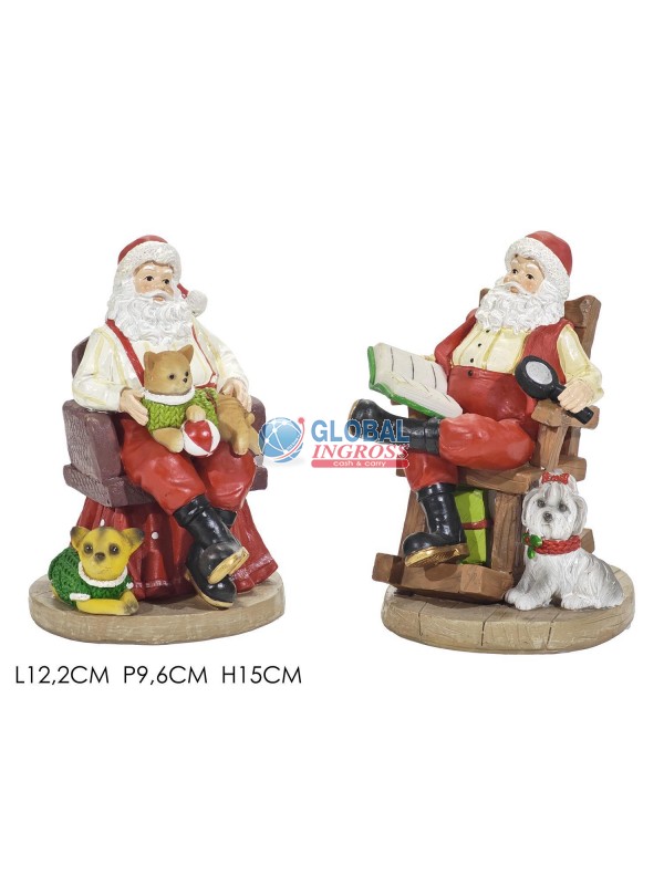 BABBO NATALE SEDUTO 15cm