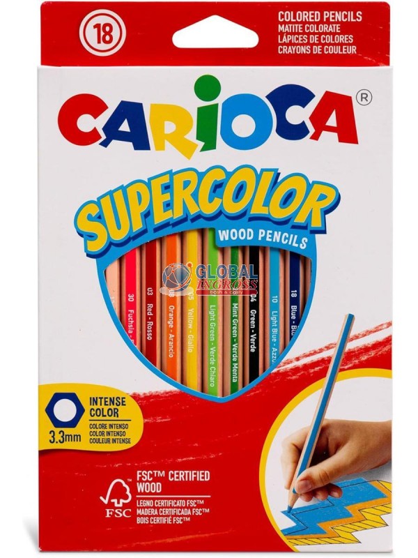 CARIOCA SUPERCOLOR MAXI18 PASTELLI TRIANGOLARI